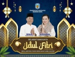 Bapak Bupati kabupaten murung Raya beserta istri mengucapkan selamat hari raya idul Fitri 1446.h