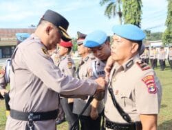 Polres Way Kanan Gelar Upacara Sertijab Kasatresnarkoba, Kasipropam dan Kapolsek