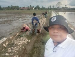 Pekon Pujodadi Bagun Tembok Penahan Tanah (TPT) Di Area Jalan Tani Dengan Angaran DD Tahap 1 Tahun 2025