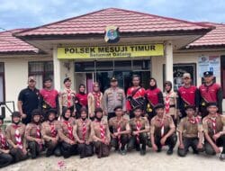 Giat Polsek Mesuji Timur Melaksanakan Pelantikan Saka Bhayangkara Angkatan 01 Polsek Mesuji Timur