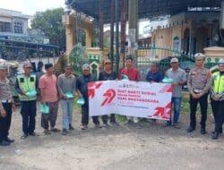 HUT Bhayangkara Ke-79, Sat Lantas Polres Serdang Bedagai Melaksanakan Bakti Sosial Kepada Warga