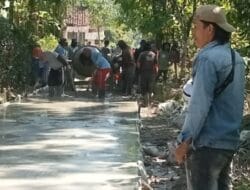 Pekon Bumiayu Bagun Jalan Rabat Beton Dengan Angaran DD Tahap 1 Tahun Angaran 2025