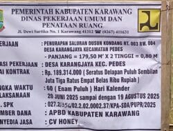 Proyek Turap di Desa Karangjaya Diduga “Dipangkas”! Volume Tak Sesuai, Warga Pertanyakan Kualitas