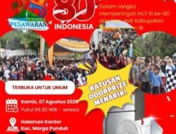 Dalam Rangka Meriahkan 17 Agutus Pemerintah Kecamatan Marga Punduh Gelar Kegiatan Jalan Sehat