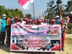 Semarak HUT RI KE 80; SDN 1 Alosika Ikut Meramaikan Devile Porseni Tingkat Kecamatan Padangguni