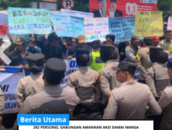 282 Personel Gabungan Amankan Aksi Damai Warga Pematang Panggang di PN Kayuagung