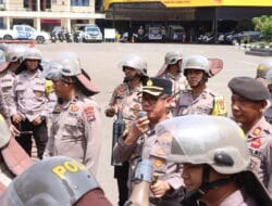 Tingkatkan Kesiapsiagaan Personel, Polres HSU Gelar Latihan Alarm Stelling