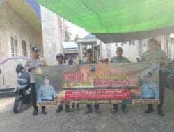 Polsek Amuntai Tengah Edukasi Warga Desa Binaan Bahaya Karhutla