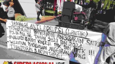 LANTIK Gelar Aksi di Depan Polda Sulsel, Soroti Dugaan Penyimpangan Anggaran